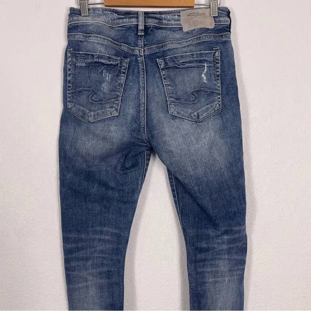Silver Mazy Ankle Skinny Jeans‎ Size 28